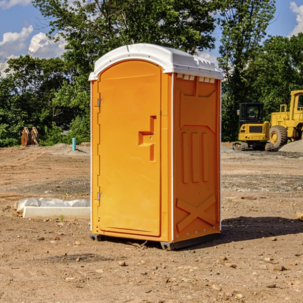 how often are the porta potties cleaned and serviced during a rental period in Mora